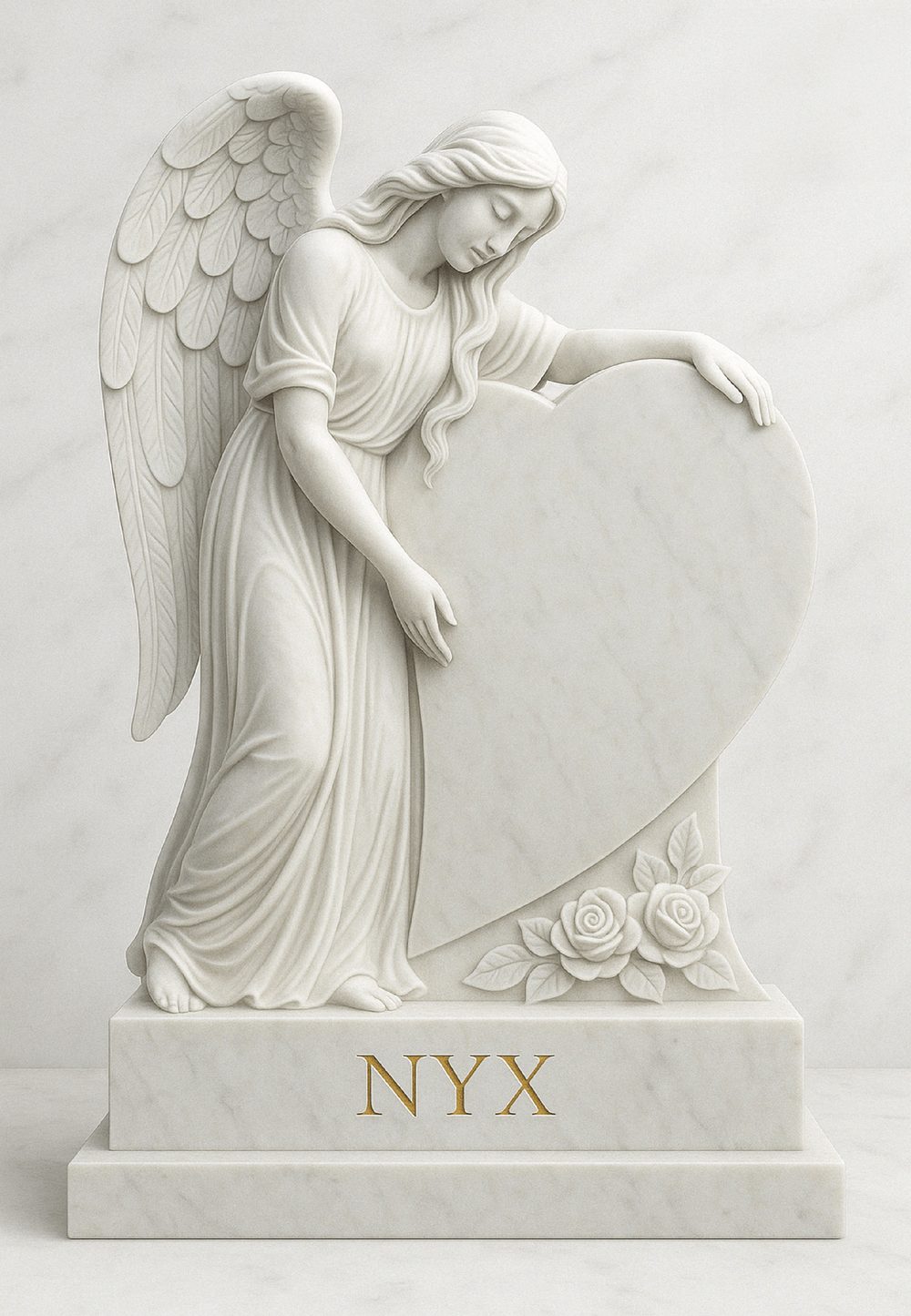 Grabstein White Marble